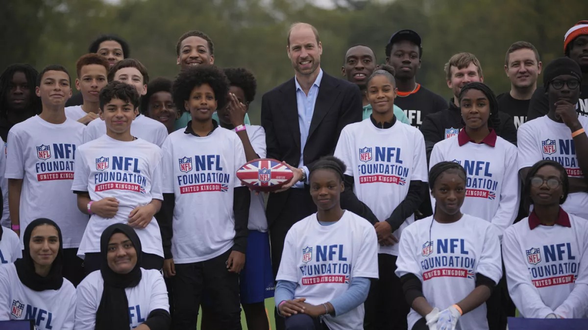NFL Foundation : le prince William soutient les jeunes sportifs