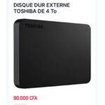 DISQUE DUR EXTERNE TOSHIBA DE 4 To