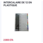 INTERCALAIRE DE 12 EN PLASTIQUE