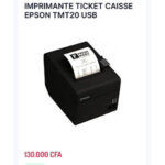IMPRIMANTE TICKET DE CAISSE EPSON TMT20 USB