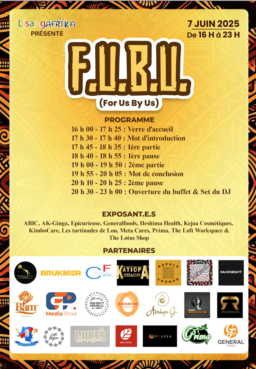 10ème édition de Lisangafrika For Us By Us Samedi 7 Juin