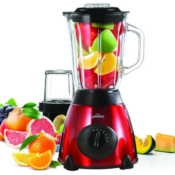 MIXEUR HOMELUX 4 SPEED MULTIFONCTION 1.5L HY-912 RED