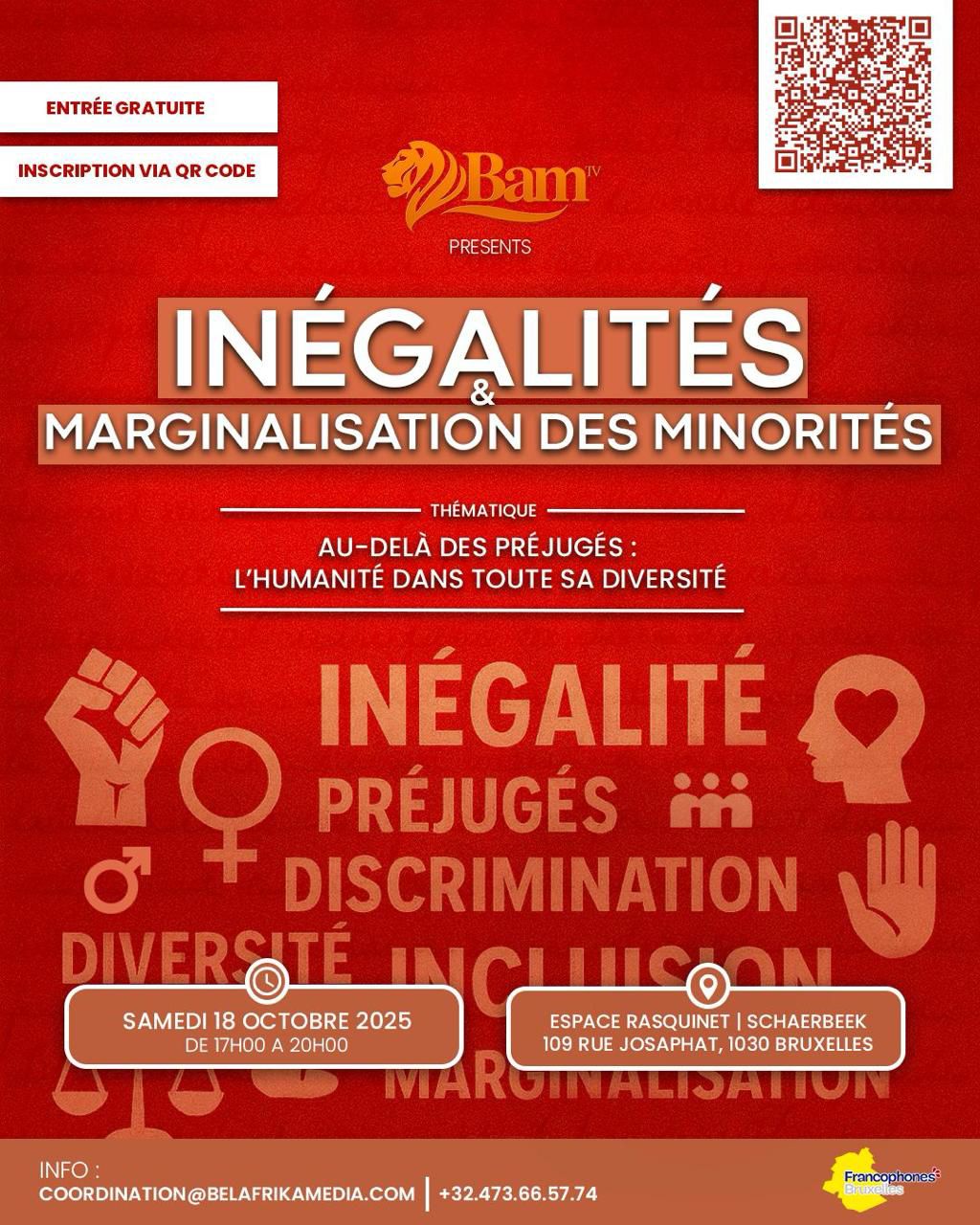 Conférence : Inégalités discrimination et marginalisation des minorités
