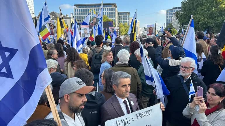Bruxelles : 2 000 personnes mobilisées contre l’antisémitisme dans un contexte de tensions liées à Gaza