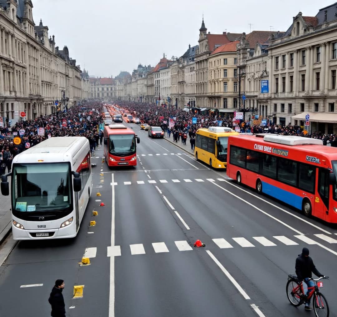 Belgique -Grève nationale : la STIB tourne au ralenti, la circulation paralysée à Bruxelles