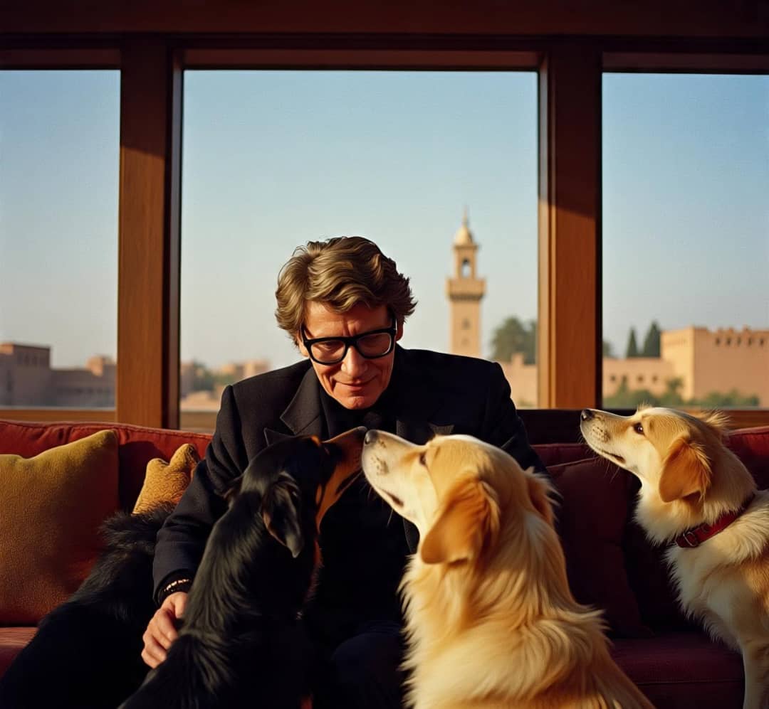 Yves Saint Laurent, ses chiens et Marrakech : une exposition intime au cœur de sa vie privée